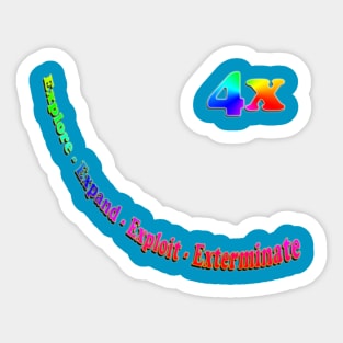 4x for Gamer Sticker